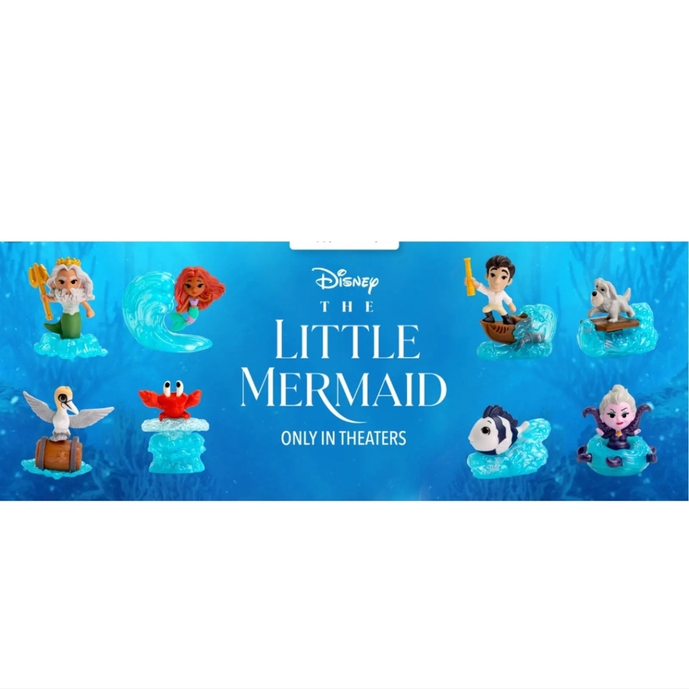 :* Complete set of 8 The Little Mermaid Happy Meal Toys mcdonalds